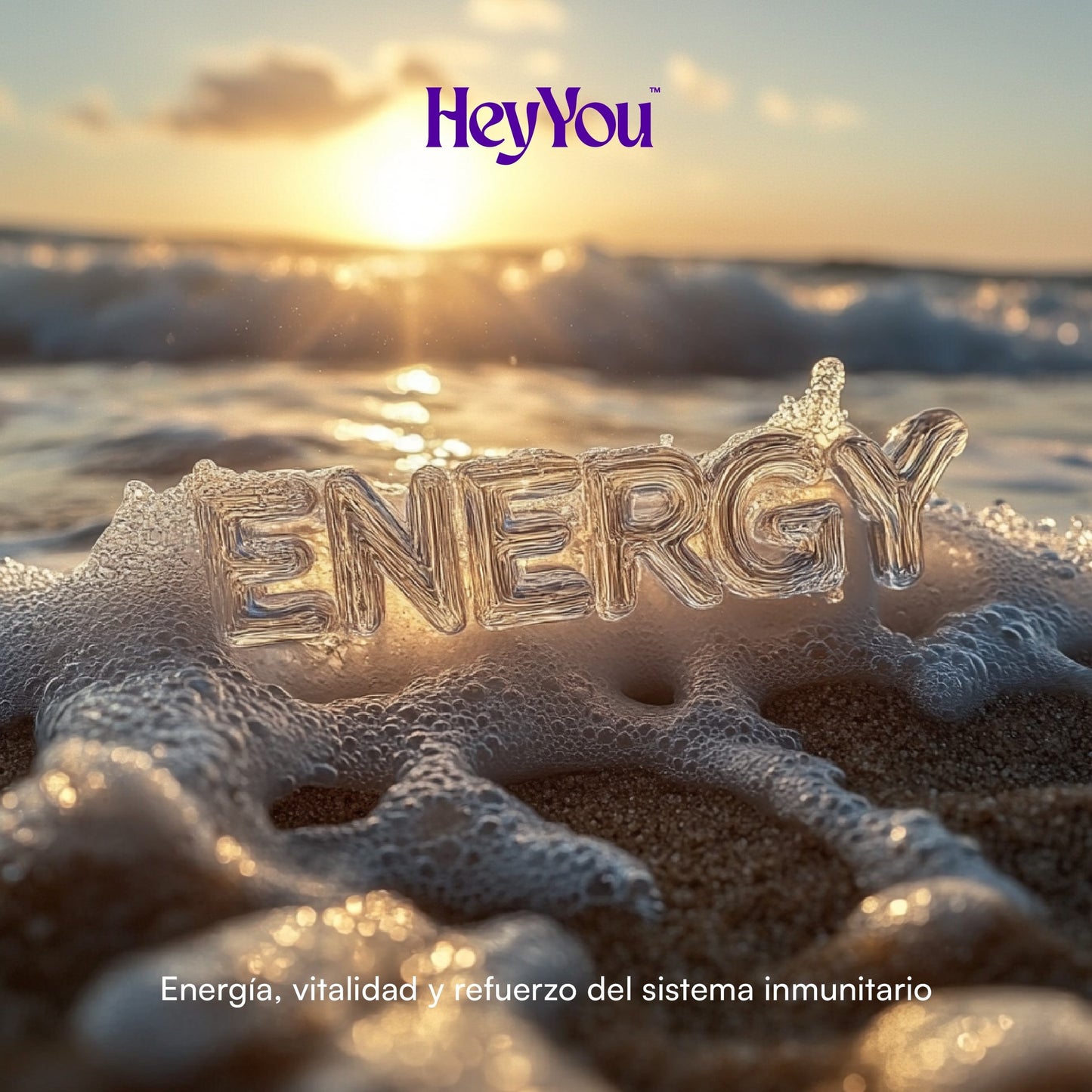 Hey You Energy Complemento Alimenticio Vitamina C pura 1,2 g Energía, vitalidad y refuerzo del sistema inmunitario. 90 comprimidos.